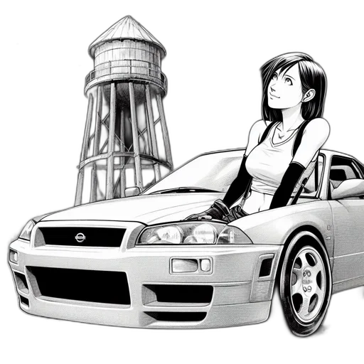 car, dress, anime, cartoon transparent PNG cut-out