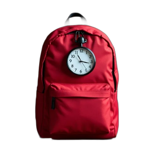 jacket, 3d render, red, backpack transparent PNG cut-out