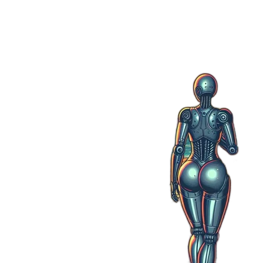 robot, dress, staff, jewelry transparent PNG cut-out