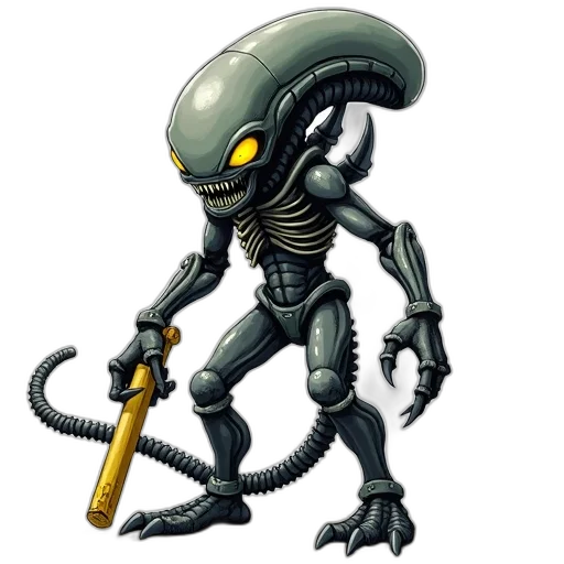 creature, staff, robot, animal transparent PNG cut-out
