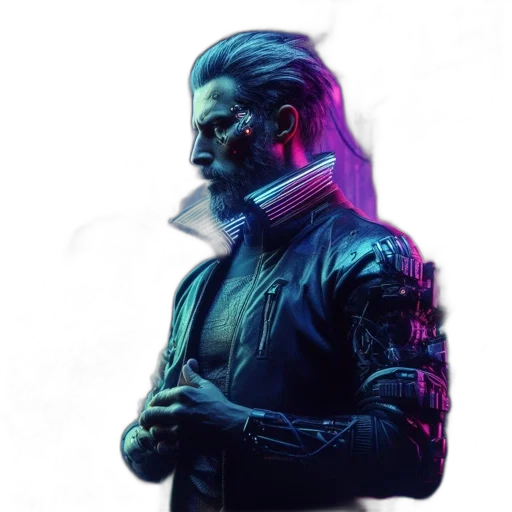 jacket, mask, face, robot transparent PNG cut-out