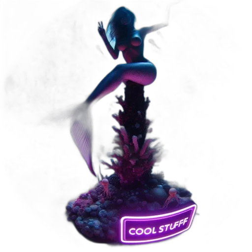 staff, concept art, vaporwave, 3d render transparent PNG cut-out