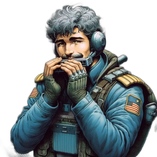 face, jacket, concept art, comic book art transparent PNG cut-out