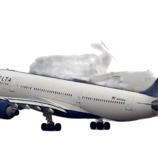 3d render, delta, airlines, planes transparent PNG cut-out