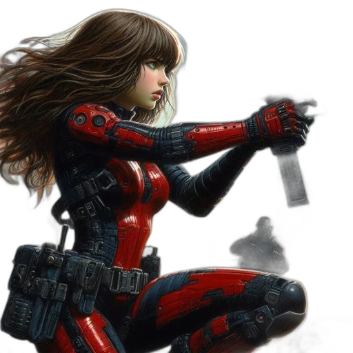 weapon, comic book art, concept art, photorealistic transparent PNG cut-out