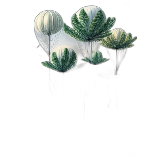 crown, flower, umbrella, creature transparent PNG cut-out