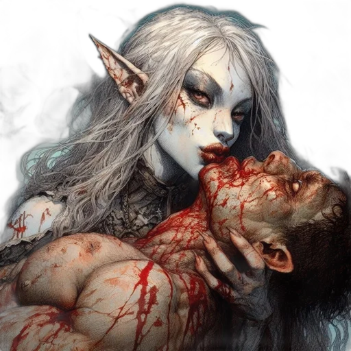 fantasy art, concept art, comic book art, photorealistic transparent PNG cut-out