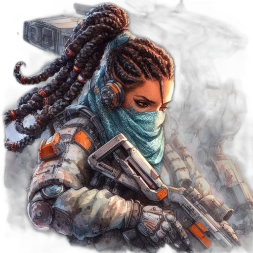 weapon, concept art, cyberpunk, fantasy art transparent PNG cut-out