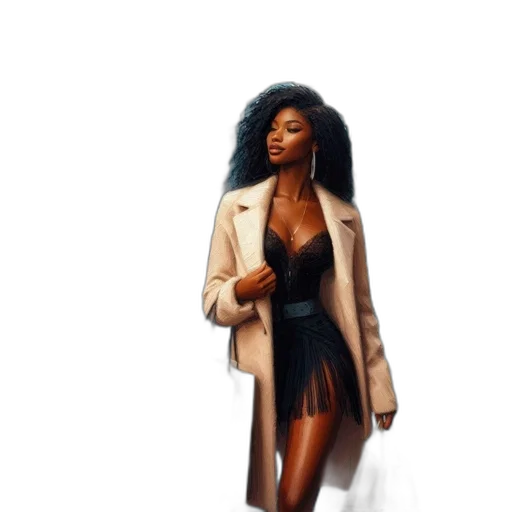 jacket, dress, concept art, cartoon transparent PNG cut-out