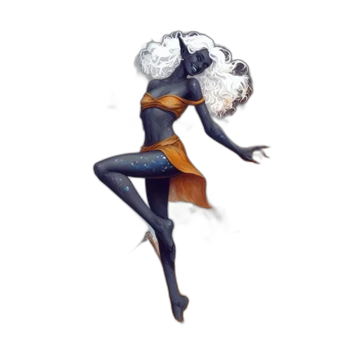 creature, hair, mask, dress transparent PNG cut-out