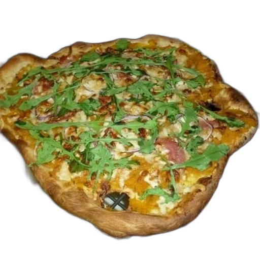 food, crown, pizza, arugula transparent PNG cut-out