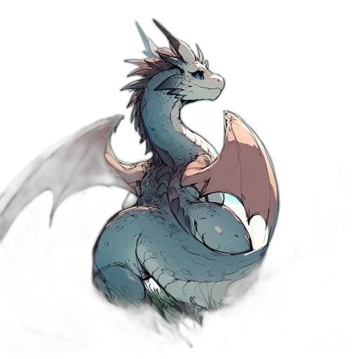 dragon, creature, animal, staff transparent PNG cut-out