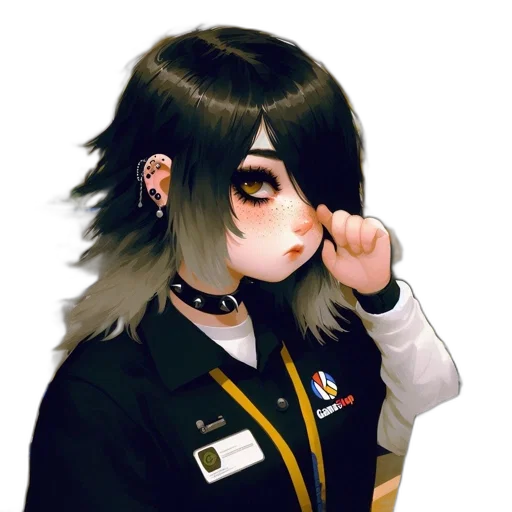 staff, jacket, face, mask transparent PNG cut-out