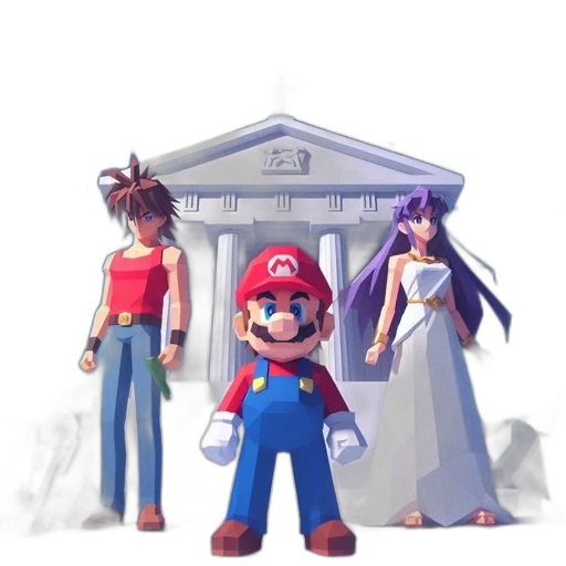 3d render, concept art, pixel art, fantasy art transparent PNG cut-out
