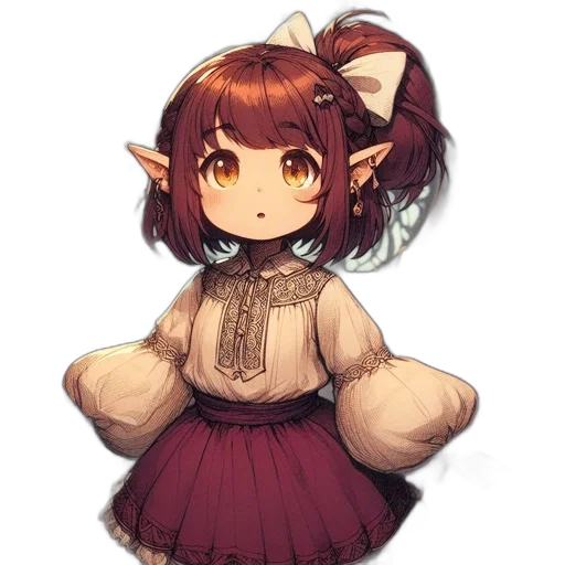 staff, creature, dress, face transparent PNG cut-out