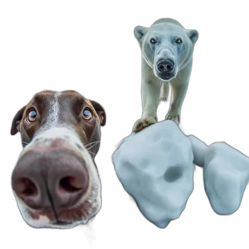 animal, creature, face, photorealistic transparent PNG cut-out