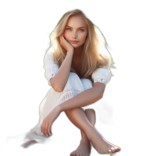 dress, face, shoes, hair transparent PNG cut-out