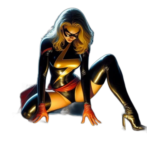 comic book art, concept art, female, superhero transparent PNG cut-out