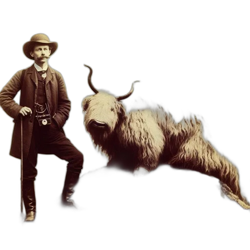 animal, creature, staff, hat transparent PNG cut-out