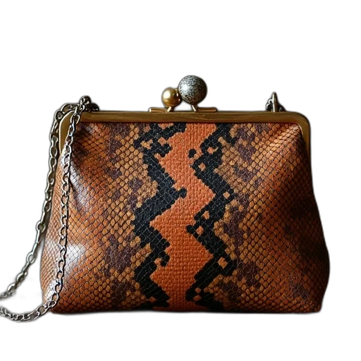 jewelry, vintage, snakeskin, clutch transparent PNG cut-out