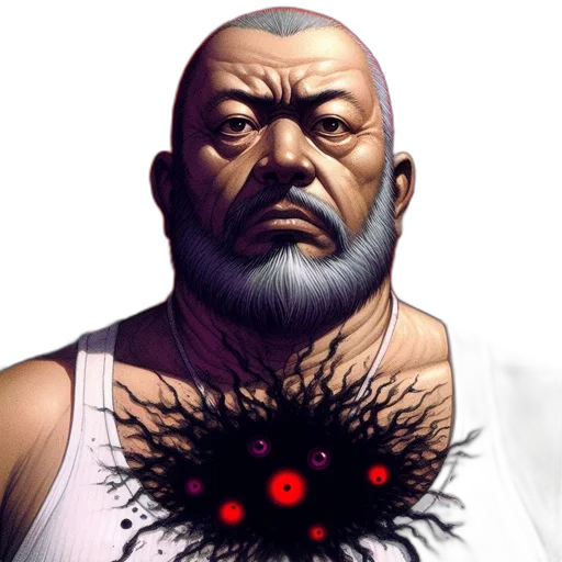 face, staff, comic book art, concept art transparent PNG cut-out