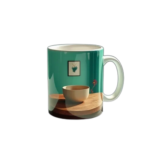 robot, 3d render, photorealistic, vaporwave transparent PNG cut-out