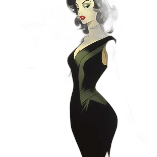 dress, concept art, cartoon, comic book art transparent PNG cut-out