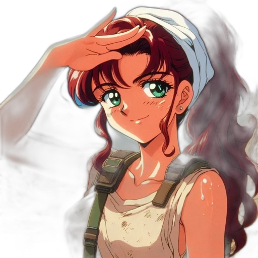 weapon, hat, face, anime transparent PNG cut-out