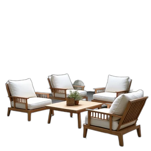 furniture, 3d render, photorealistic, earth tones transparent PNG cut-out