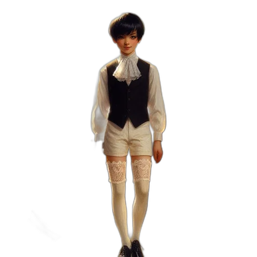 jacket, staff, 3d render, oil painting transparent PNG cut-out
