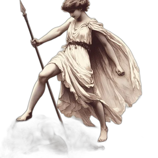 staff, dress, sword, fantasy art transparent PNG cut-out