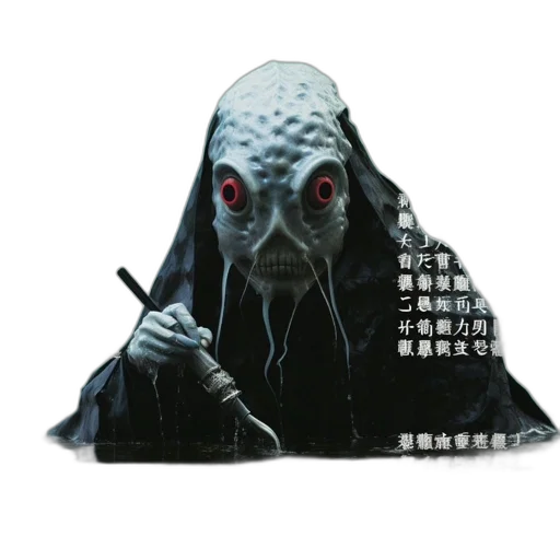 mask, creature, staff, robot transparent PNG cut-out