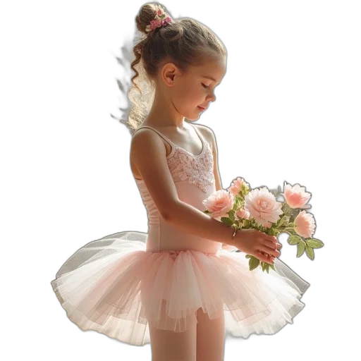 dress, flower, photorealistic, 3d render transparent PNG cut-out