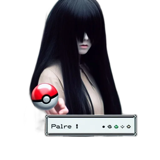 hair, creature, weapon, pixel art transparent PNG cut-out