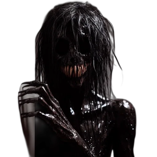 creature, mask, hair, face transparent PNG cut-out