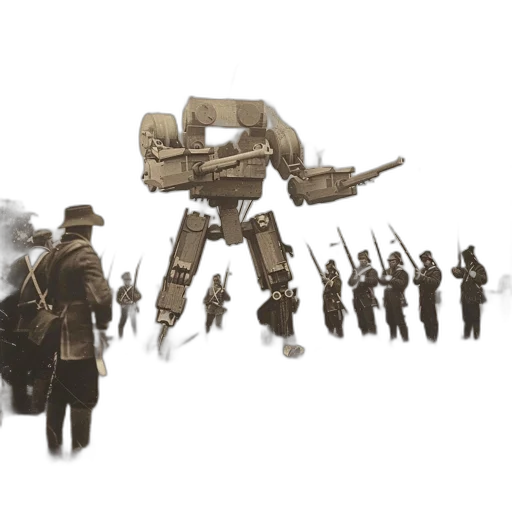 robot, weapon, concept art, fantasy art transparent PNG cut-out