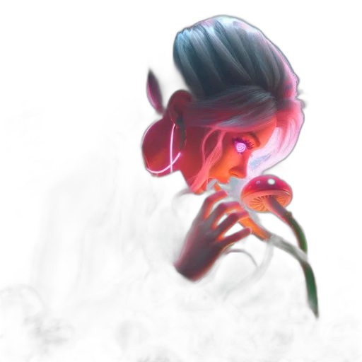 flower, creature, mask, dragon transparent PNG cut-out