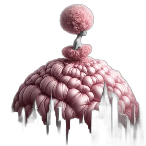 umbrella, crown, hair, flower transparent PNG cut-out