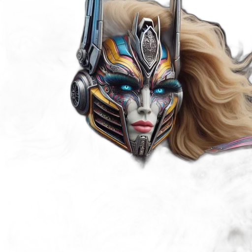 mask, face, robot, concept art transparent PNG cut-out