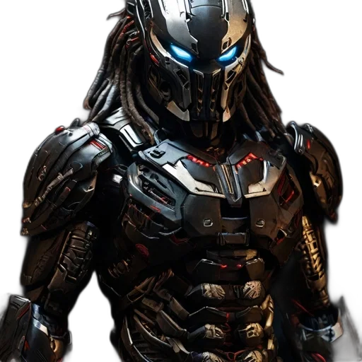 robot, concept art, comic book art, 3d render transparent PNG cut-out