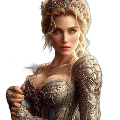 crown, dress, jewelry, face transparent PNG cut-out