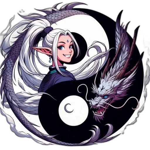 dragon, anime, fantasy art, comic book art transparent PNG cut-out
