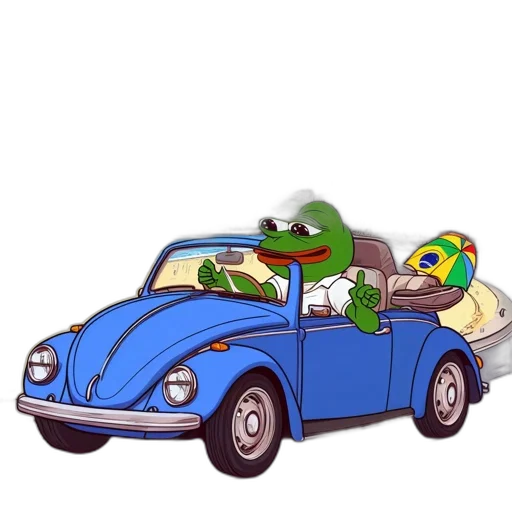 car, beach, fire, animated transparent PNG cut-out
