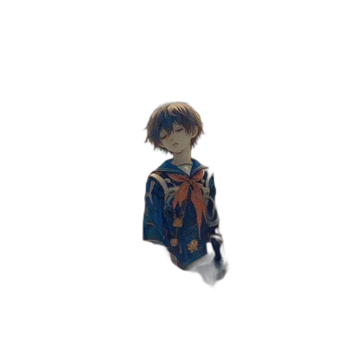 jacket, robot, creature, staff transparent PNG cut-out