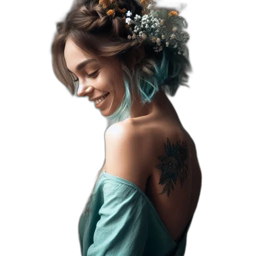 dress, jewelry, crown, flower transparent PNG cut-out