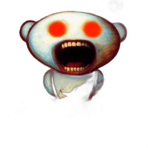 robot, creature, mask, staff transparent PNG cut-out