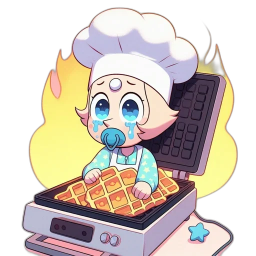 food, robot, pixel art, vaporwave transparent PNG cut-out