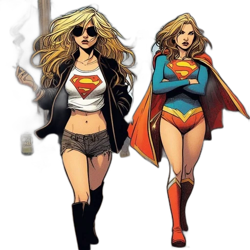 comic book art, concept art, cartoon, fantasy art transparent PNG cut-out