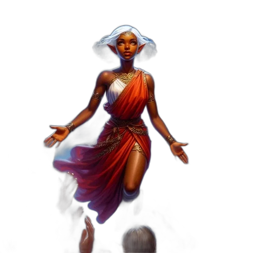 dress, staff, concept art, fantasy art transparent PNG cut-out