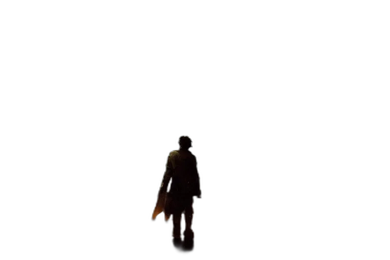 jacket, staff, umbrella, robot transparent PNG cut-out
